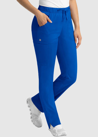 Maevn Matrix Women's Drawstring Elastic Waistband Cargo Scrub Tall Pants