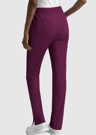 Maevn Matrix Women's Drawstring Elastic Waistband Cargo Scrub Petite Pants