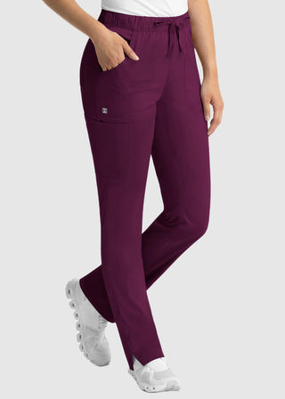 Maevn Matrix Women's Drawstring Elastic Waistband Cargo Scrub Pants