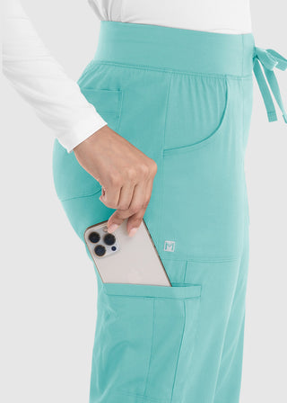 Maevn Women's Full Elastic Waistband Jogger Pant