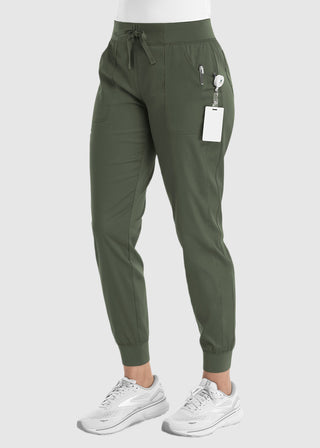 Maevn Women's Full Elastic Waistband Jogger Pant