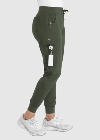 Maevn Women's Full Elastic Waistband Jogger Pant