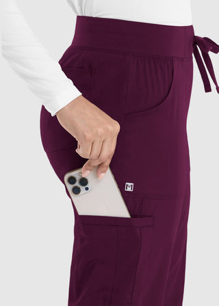 Maevn Women's Full Elastic Waistband Jogger Pant