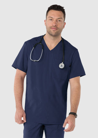 koi Lite Men's Force V-Neck Solid Scrub Top