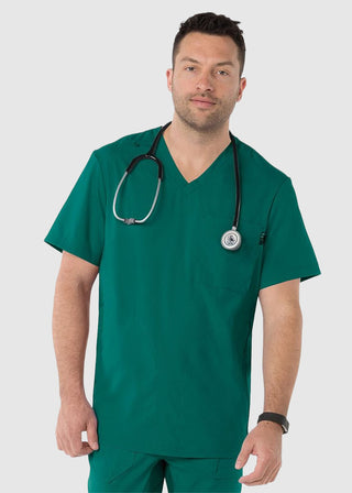 koi Lite Men's Force V-Neck Solid Scrub Top