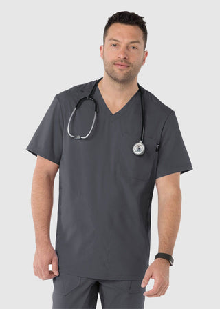 koi Lite Men's Force V-Neck Solid Scrub Top