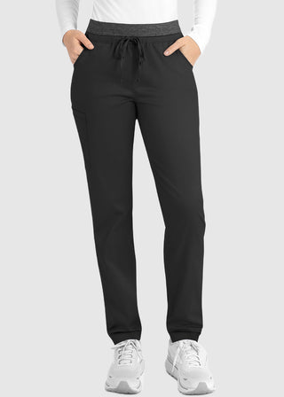 Maevn Matrix Women's Elastic Waistband Scrub Petite Pant