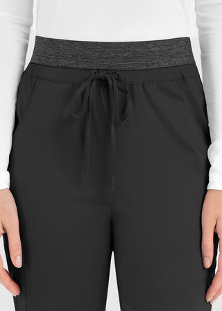 Maevn Matrix Women's Elastic Waistband Scrub Petite Pant