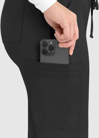 Maevn Matrix Women's Elastic Waistband Scrub Petite Pant