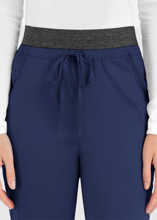 Maevn Matrix Women's Elastic Waistband Scrub Petite Pant