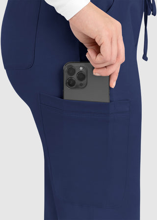 Maevn Matrix Women's Elastic Waistband Scrub Petite Pant