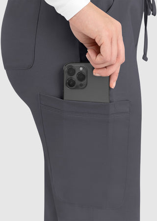 Maevn Matrix Women's Elastic Waistband Scrub Petite Pant