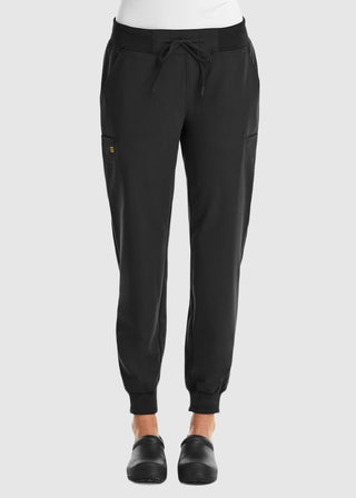 Maevn Women's Mid Rise Convertible Drawcord Jogger Pant
