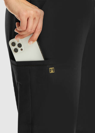 Maevn Women's Mid Rise Convertible Drawcord Jogger Pant