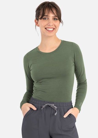 Maevn Bestee Women's Basic Long Sleeve Underscrub Tee