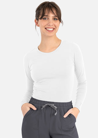 Maevn Bestee Women's Basic Long Sleeve Underscrub Tee