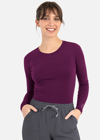 Maevn Bestee Women's Basic Long Sleeve Underscrub Tee