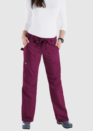 KOI Classics Women's Lindsey Drawstring Elastic Waist Petite Pant