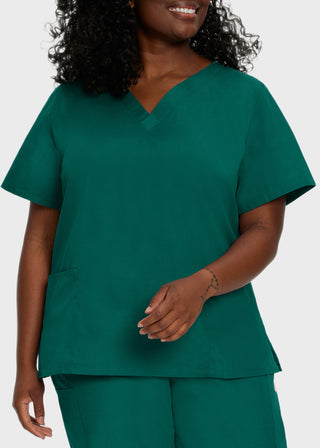 Landau ScrubZone Women's Double Pocket V-Neck Nursing Top