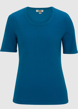 Edwards Women's Short Sleeves Scoop Neck Sweater