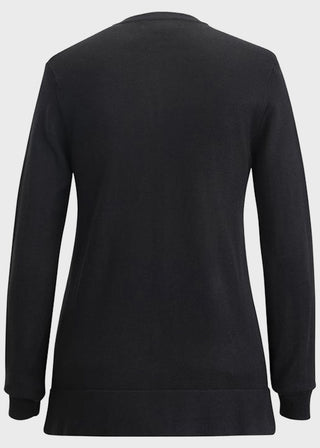 Edwards Women's Navy Crew Neck Cardigan With Drop Tail