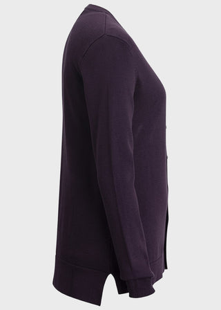 Edwards Women's Navy Crew Neck Cardigan With Drop Tail