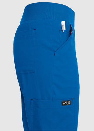 Koi Basics Women's Laurie Flare Leg Knit Waist Yoga Scrub Petite Pant