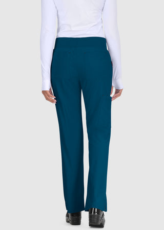 Koi Basics Women's Laurie Flare Leg Knit Waist Yoga Scrub Petite Pant