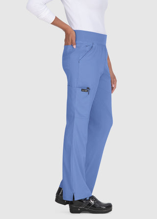 Koi Basics Women's Laurie Flare Leg Knit Waist Yoga Scrub Tall Pant