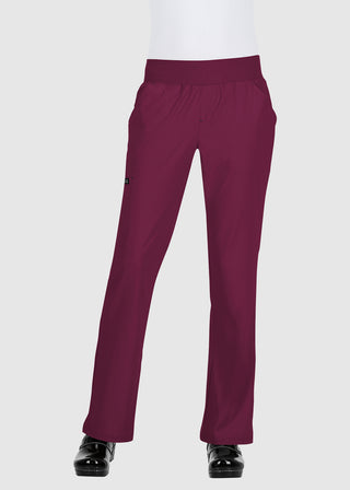 Koi Basics Women's Laurie Flare Leg Knit Waist Yoga Scrub Tall Pant