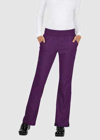 Koi Basics Women's Laurie Flare Leg Knit Waist Yoga Scrub Petite Pant