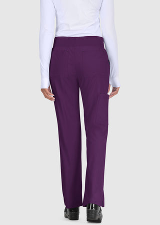 Koi Basics Women's Laurie Flare Leg Knit Waist Yoga Scrub Petite Pant