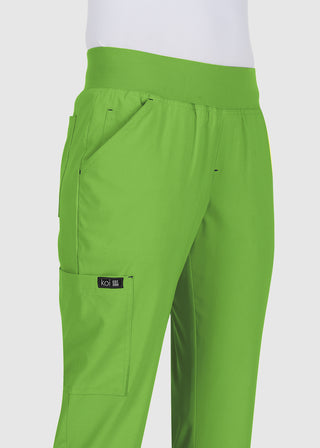 Koi Basics Women's Laurie Flare Leg Knit Waist Yoga Scrub Tall Pant