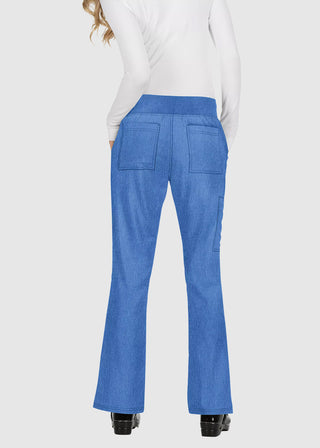 Koi Basics Women's Laurie Flare Leg Knit Waist Yoga Scrub Tall Pant