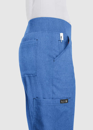 Koi Basics Women's Laurie Flare Leg Knit Waist Yoga Scrub Tall Pant