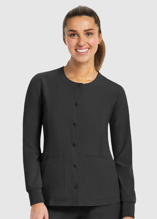 Maevn Women's Matrix Impulse Round Neck Snap Jacket