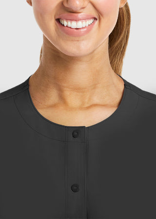 Maevn Women's Matrix Impulse Round Neck Snap Jacket