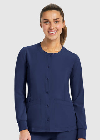 Maevn Women's Matrix Impulse Round Neck Snap Jacket