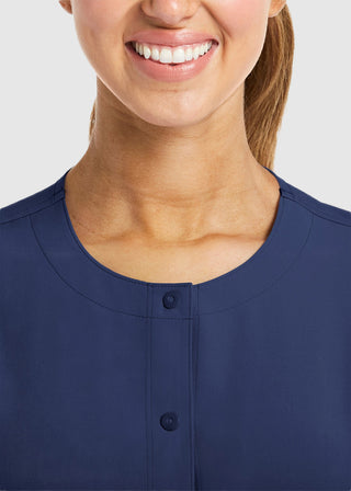 Maevn Women's Matrix Impulse Round Neck Snap Jacket