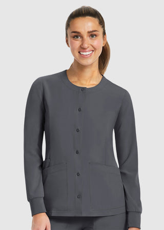 Maevn Women's Matrix Impulse Round Neck Snap Jacket