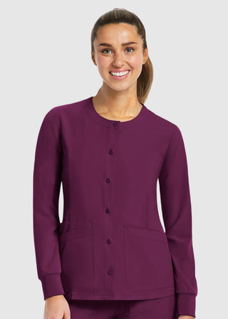 Maevn Women's Matrix Impulse Round Neck Snap Jacket