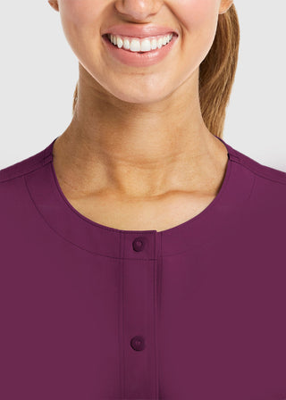 Maevn Women's Matrix Impulse Round Neck Snap Jacket