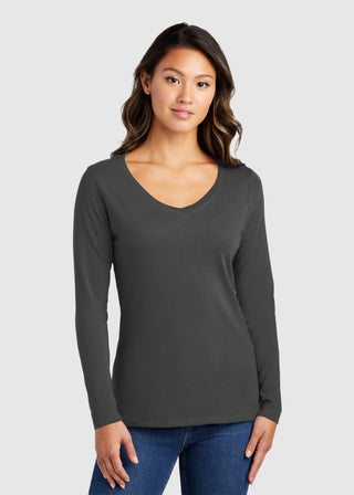 Port & Company Women's Long Sleeve Fan Favorite V-Neck Tee