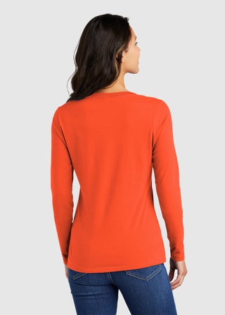 Port & Company Women's Long Sleeve Fan Favorite V-Neck Tee