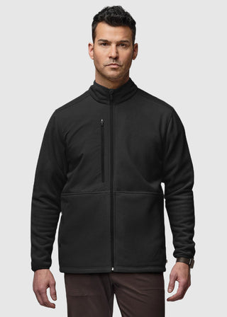 Wink Scrubs Wink Slate Men's Micro-Fleece Zip Jacket Black