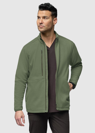 Wink Scrubs Wink Slate Men's Micro-Fleece Zip Jacket Black