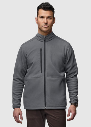 Wink Scrubs Wink Slate Men's Micro-Fleece Zip Jacket Black