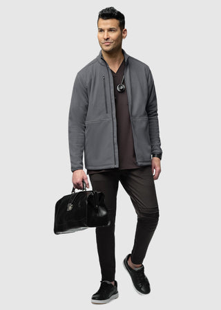 Wink Scrubs Wink Slate Men's Micro-Fleece Zip Jacket Black