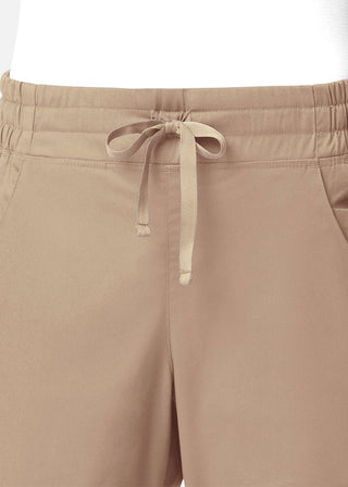 Maevn Blossom Signature Women's Mesh Pocket 3-Quaters Elastic Band Pant