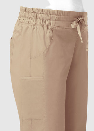 Maevn Blossom Signature Women's Mesh Pocket 3-Quaters Elastic Band Pant